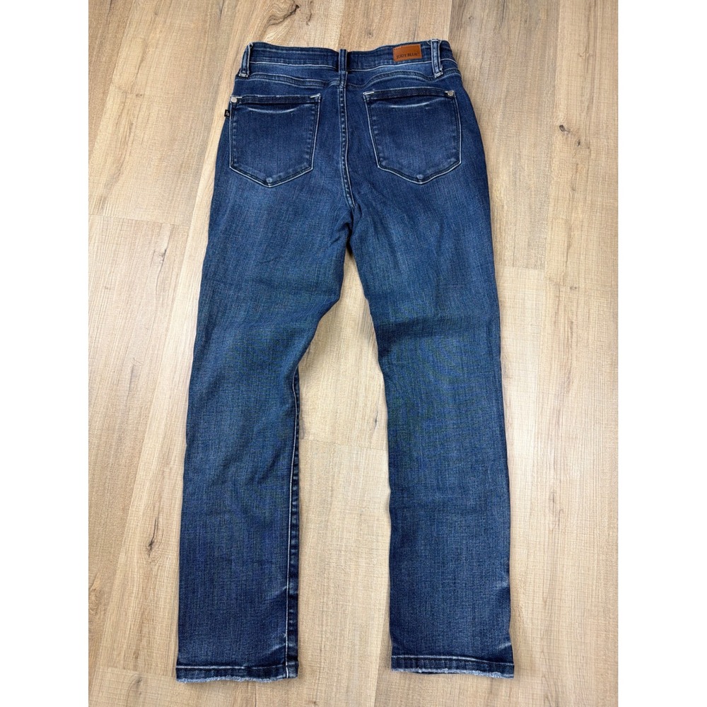 Judy Blue Skinny Fit Capri Jeans Dark Wash Stretch Denim Size 5 27 JB72121DK - Picture 7 of 9
